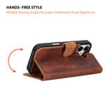 iPhone 17 Uyumlu Hakiki Deri Cüzdanlı Kılıf - Magic