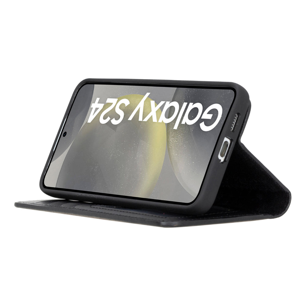 Samsung Galaxy S25 Plus Uyumlu Hakiki Deri Cüzdanlı Kılıf - Magic