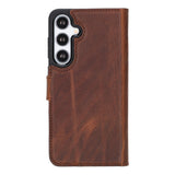 Samsung Galaxy S25 Plus Uyumlu Hakiki Deri Cüzdanlı Kılıf - Magic