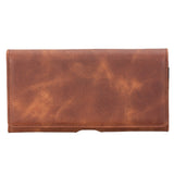 6.1 ve 6.9 inch Uyumlu Hakiki Deri Kartlıklı Kılıf - Titan