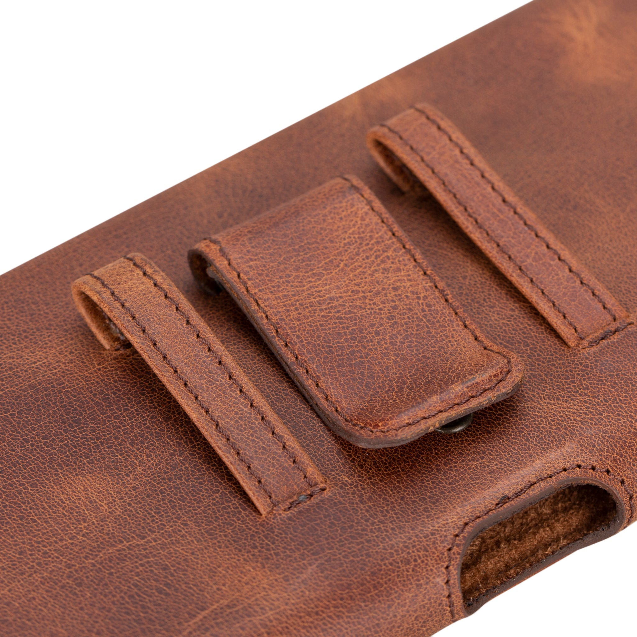 6.1 ve 6.9 inch Uyumlu Hakiki Deri Kartlıklı Kılıf - Titan