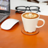 Divine Cup Leather Coaster Set