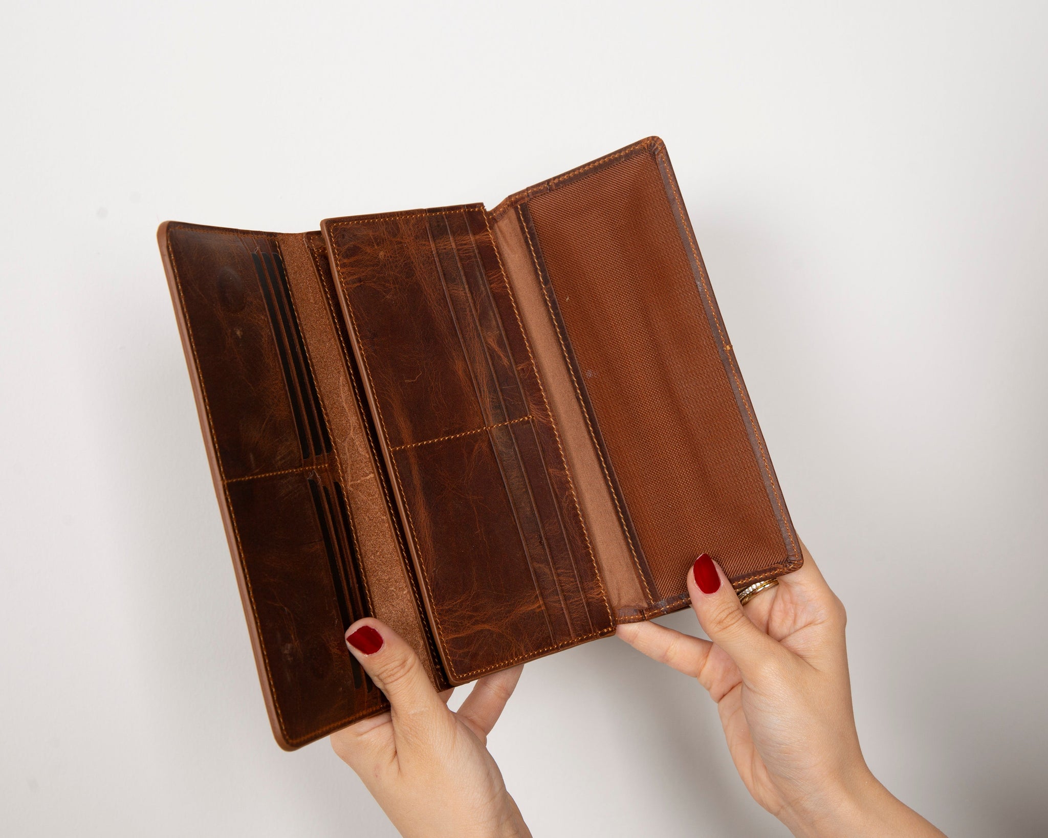 Hakiki Deri Telefon Bölmeli Kadın Cüzdan - Noble