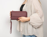 Hakiki Deri Kadın-Erkek El Askılı Telefon Bölmeli Cüzdan - Aristo