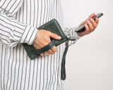 Hakiki Deri Kadın-Erkek El Askılı Telefon Bölmeli Cüzdan - Aristo