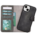 Apple iPhone 15 Uyumlu Deri Cüzdanlı Kılıf