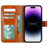 Apple iPhone 15 Pro Max Uyumlu Deri Cüzdanlı Kılıf - Magic