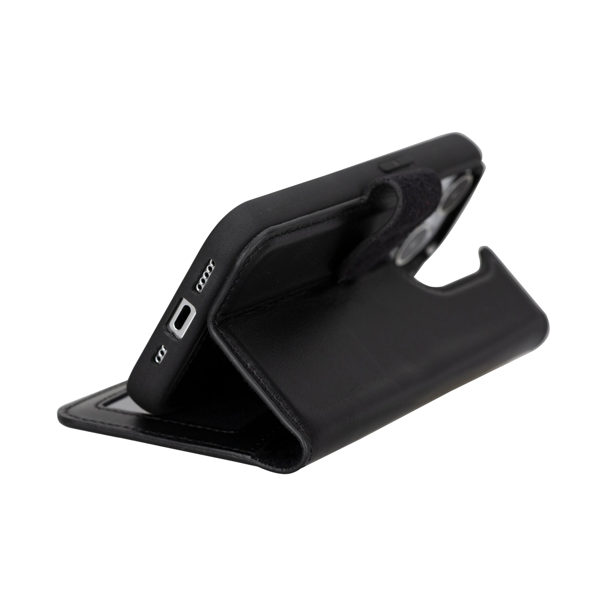 iPhone 16 Pro Max Uyumlu Hakiki Deri Cüzdanlı Kılıf - Magic