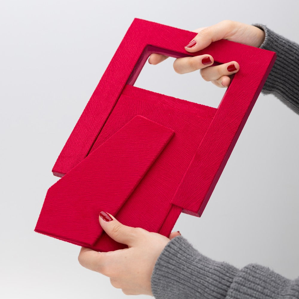 Gerçek Deri Masaüstü Fotoğraf Çerçevesi, 22x17cm (15x10 foto) Bordo