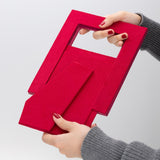 Gerçek Deri Masaüstü Fotoğraf Çerçevesi, 22x17cm (15x10 foto) Bordo