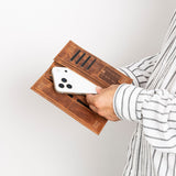 Kadın ve Erkek için Hakiki Telefon Bölmeli Deri Cüzdan - Tenuta