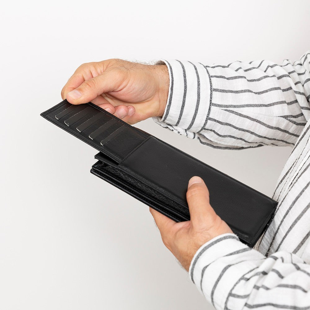 Kadın ve Erkek için Hakiki Telefon Bölmeli Deri Cüzdan - Tenuta