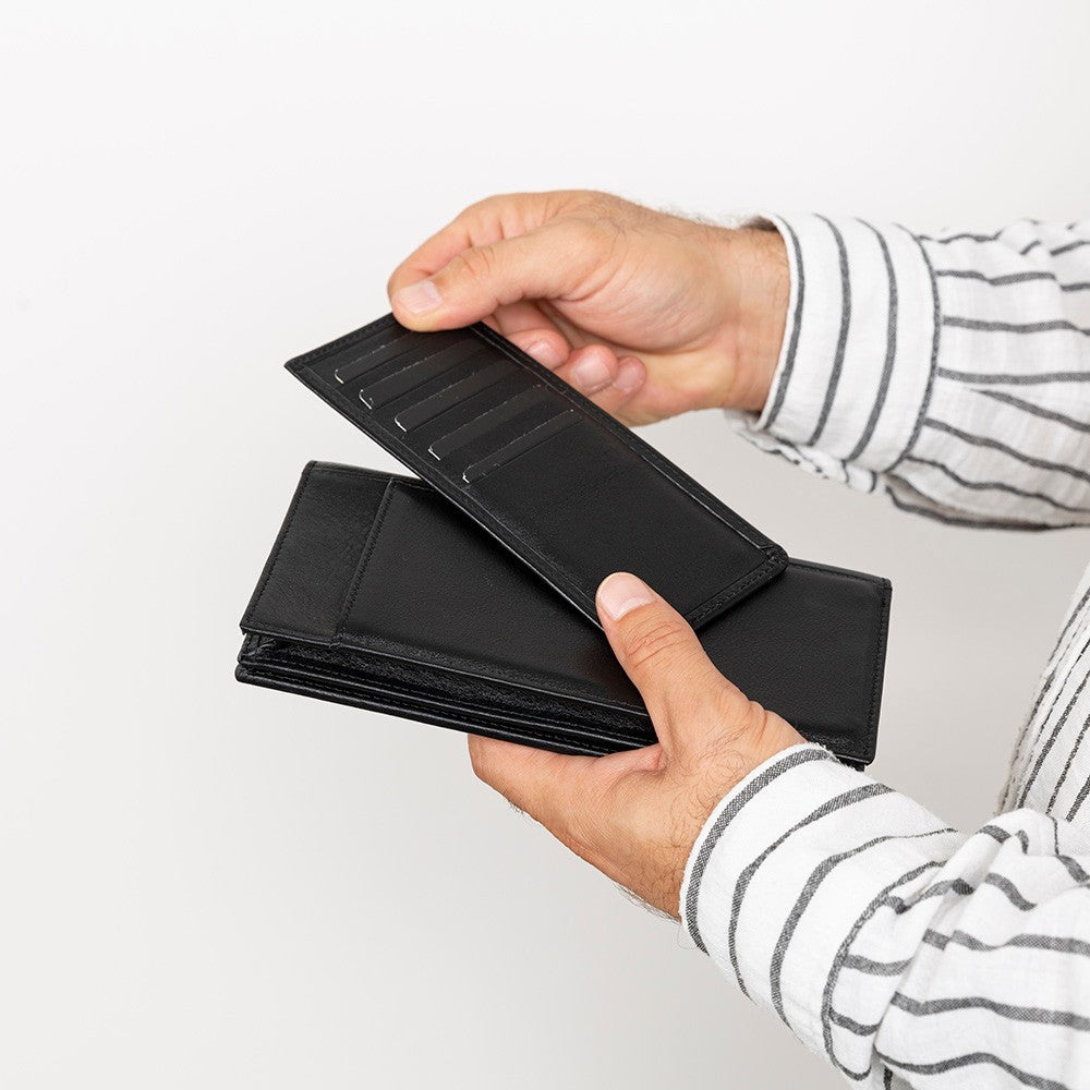 Kadın ve Erkek için Hakiki Telefon Bölmeli Deri Cüzdan - Tenuta