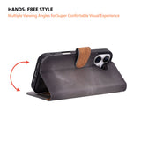 iPhone 17 Uyumlu Hakiki Deri Cüzdanlı Kılıf - Magic