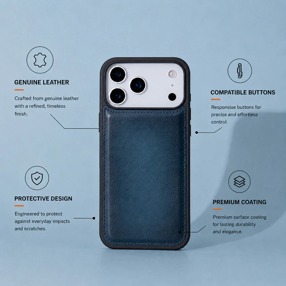 iPhone 17 Pro Max Hakiki Deri Kılıf - Flex