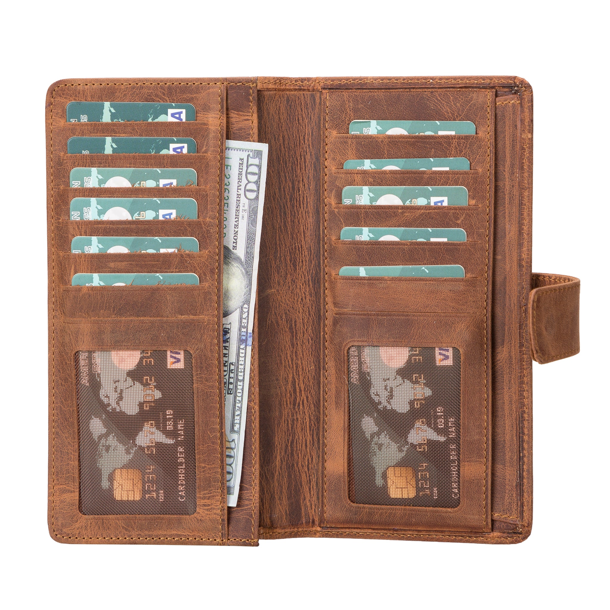 Coppet 6.7 inch Uyumlu Deri Kartlıklı Kılıf G2 Kahve