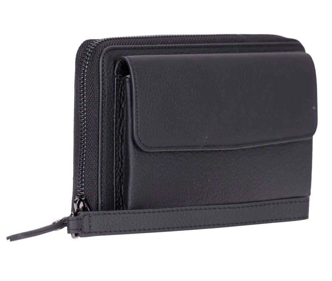 Hakiki Deri Kadın-Erkek El Askılı Telefon Bölmeli Cüzdan - Aristo