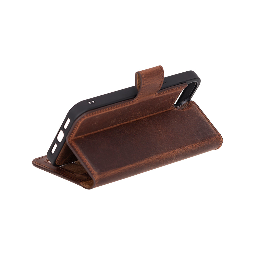 iPhone 16e Uyumlu Hakiki Deri Cüzdanlı Kılıf  - Magic