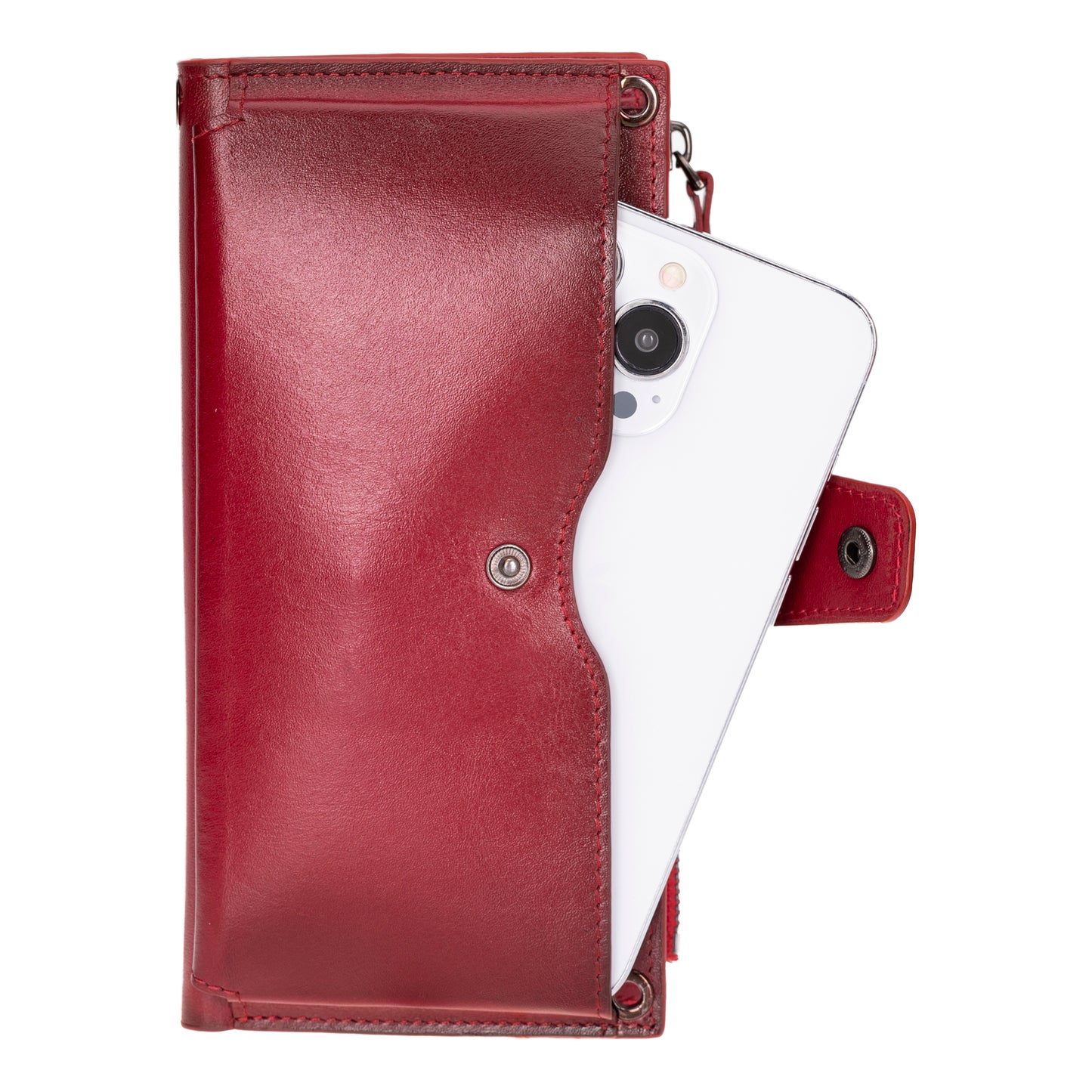 Hakiki Deri Omuz Askılı Çapraz Çanta Kırmızı - Lozan Strap