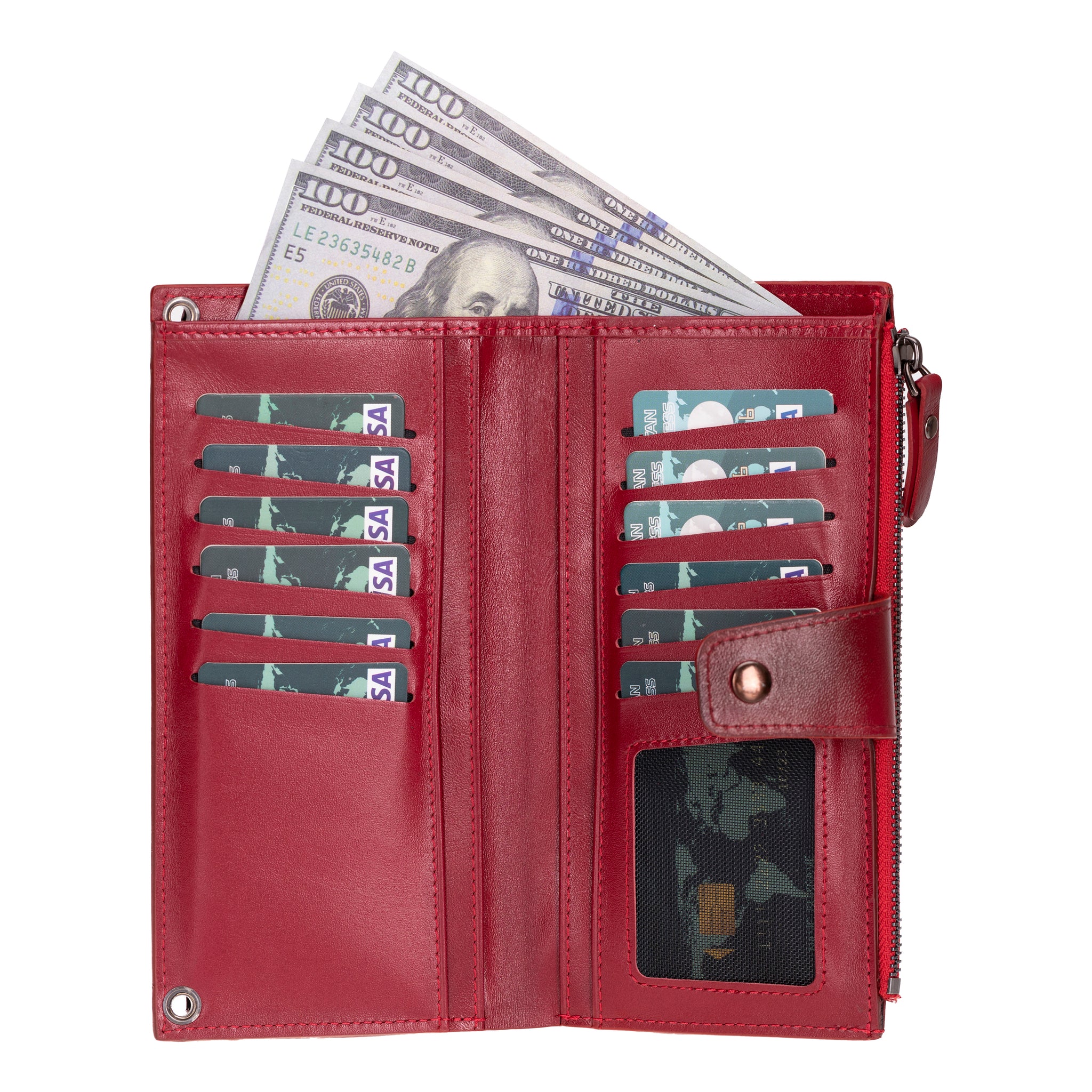 Hakiki Deri Omuz Askılı Çapraz Çanta Kırmızı - Lozan Strap