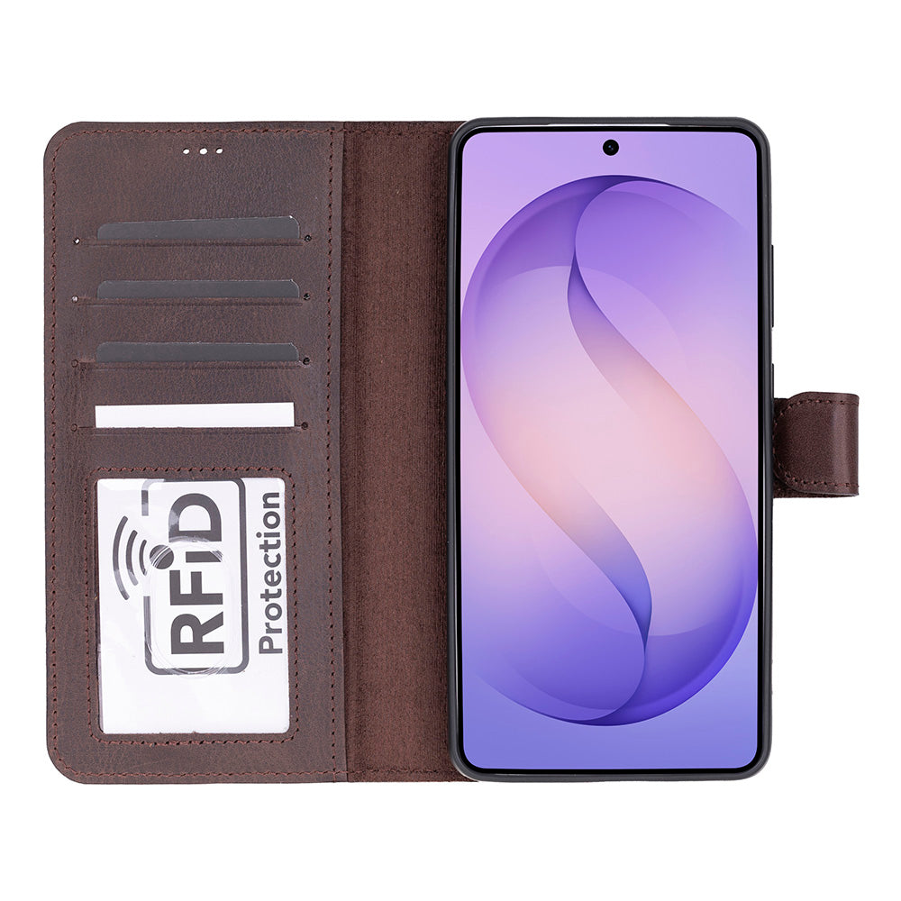 Samsung Galaxy S26 Ultra Uyumlu Hakiki Deri Cüzdanlı Kılıf - Magic