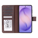 Samsung Galaxy S26 Plus Uyumlu Hakiki Deri Cüzdanlı Kılıf - Magic
