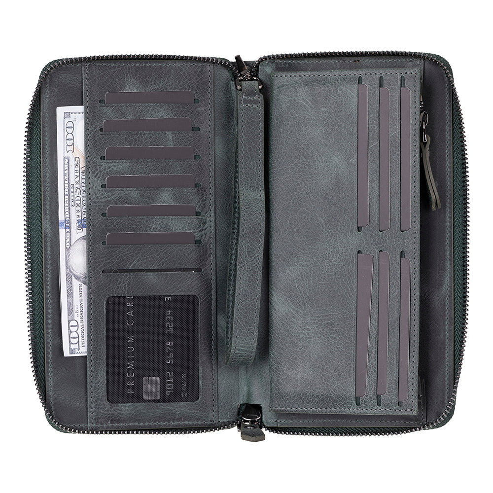 Hakiki Deri Kadın-Erkek El Askılı Telefon Bölmeli Cüzdan - Aristo