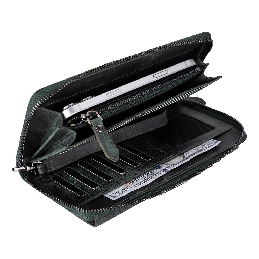 Hakiki Deri Kadın-Erkek El Askılı Telefon Bölmeli Cüzdan - Aristo