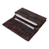 Hakiki Deri Telefon Bölmeli Kadın ve Erkek Cüzdan - Aura