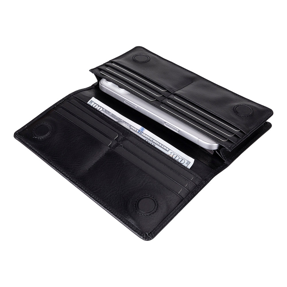 Hakiki Deri Telefon Bölmeli Kadın ve Erkek Cüzdan - Aura