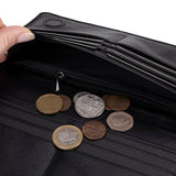 Hakiki Deri Telefon Bölmeli Kadın ve Erkek Cüzdan - Aura