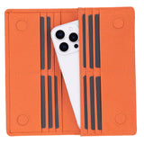 Hakiki Deri Telefon Bölmeli Kadın ve Erkek Cüzdan - Aura