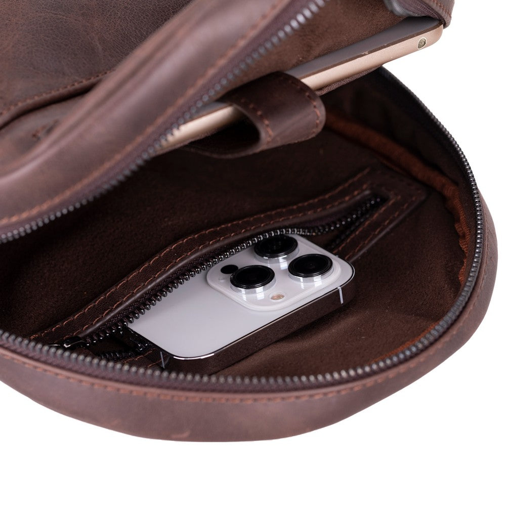 Hakiki Deri Kadın-Erkek Çapraz Sırt Çantası - Blake