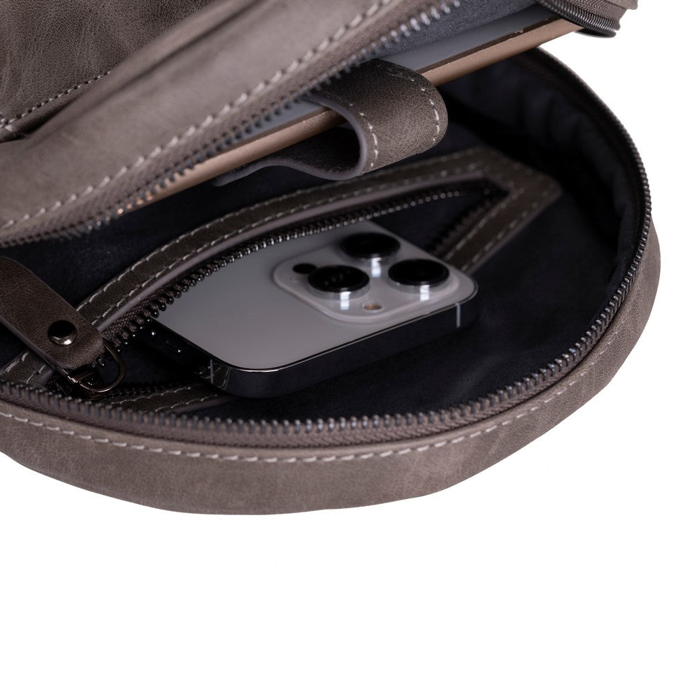 Hakiki Deri Kadın-Erkek Çapraz Sırt Çantası - Blake