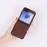 Samsung Z Flip 6 Hakiki Deri Kılıf - Flex