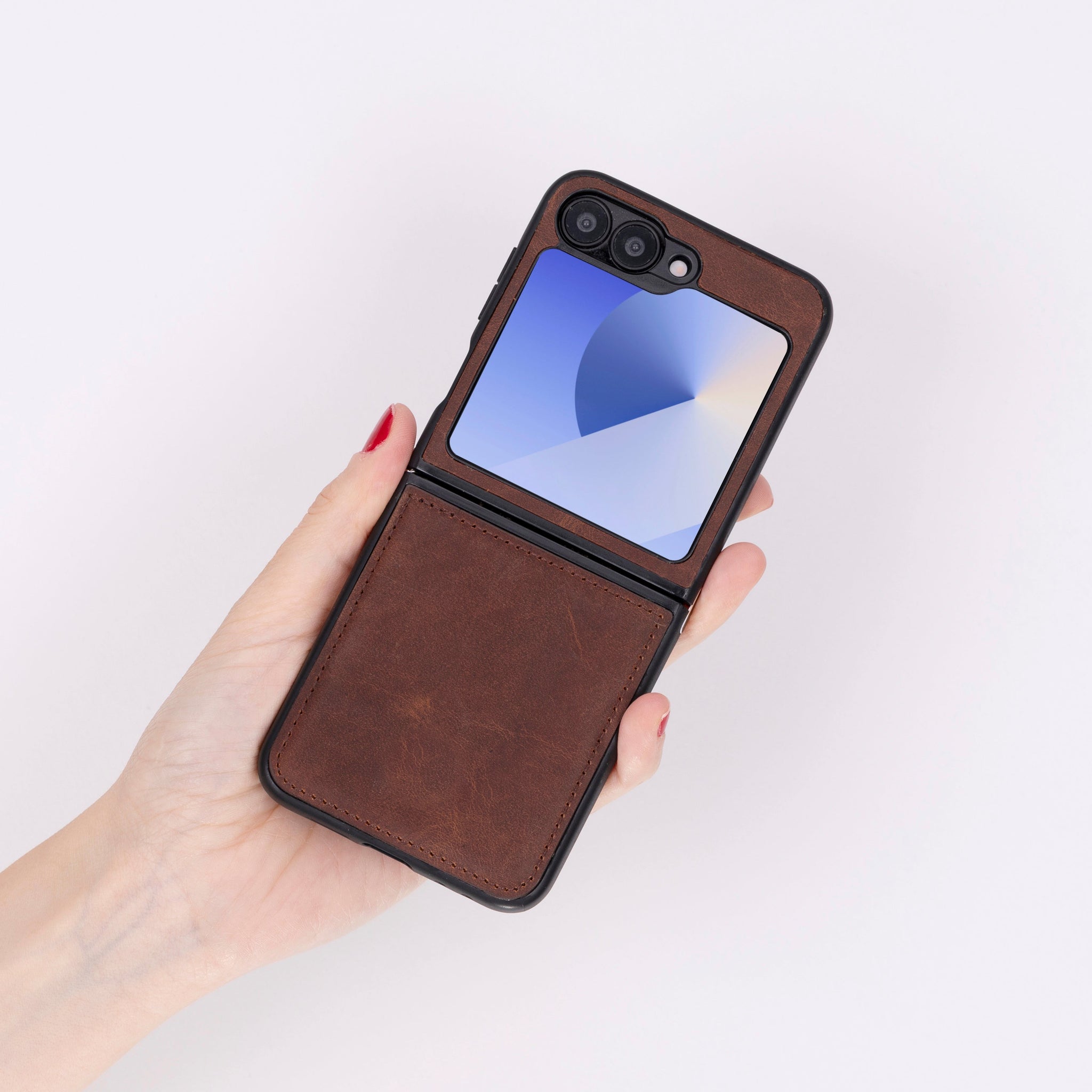 Samsung Z Flip 6 Hakiki Deri Kılıf - Flex