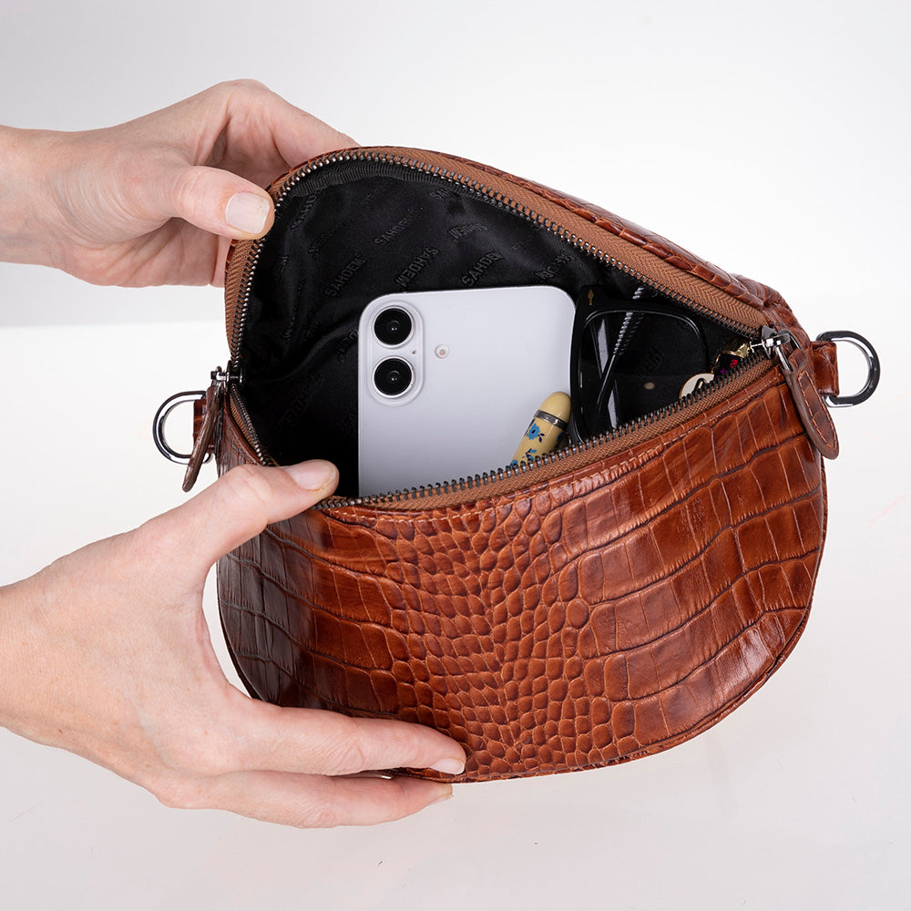 Hakiki Deri Çapraz Çanta - Alora