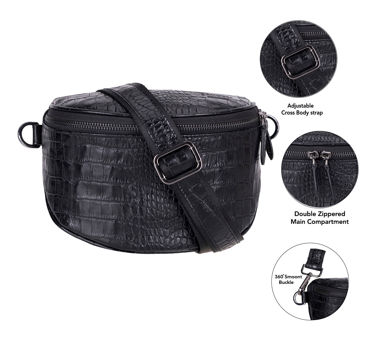 Hakiki Deri Çapraz Çanta - Alora