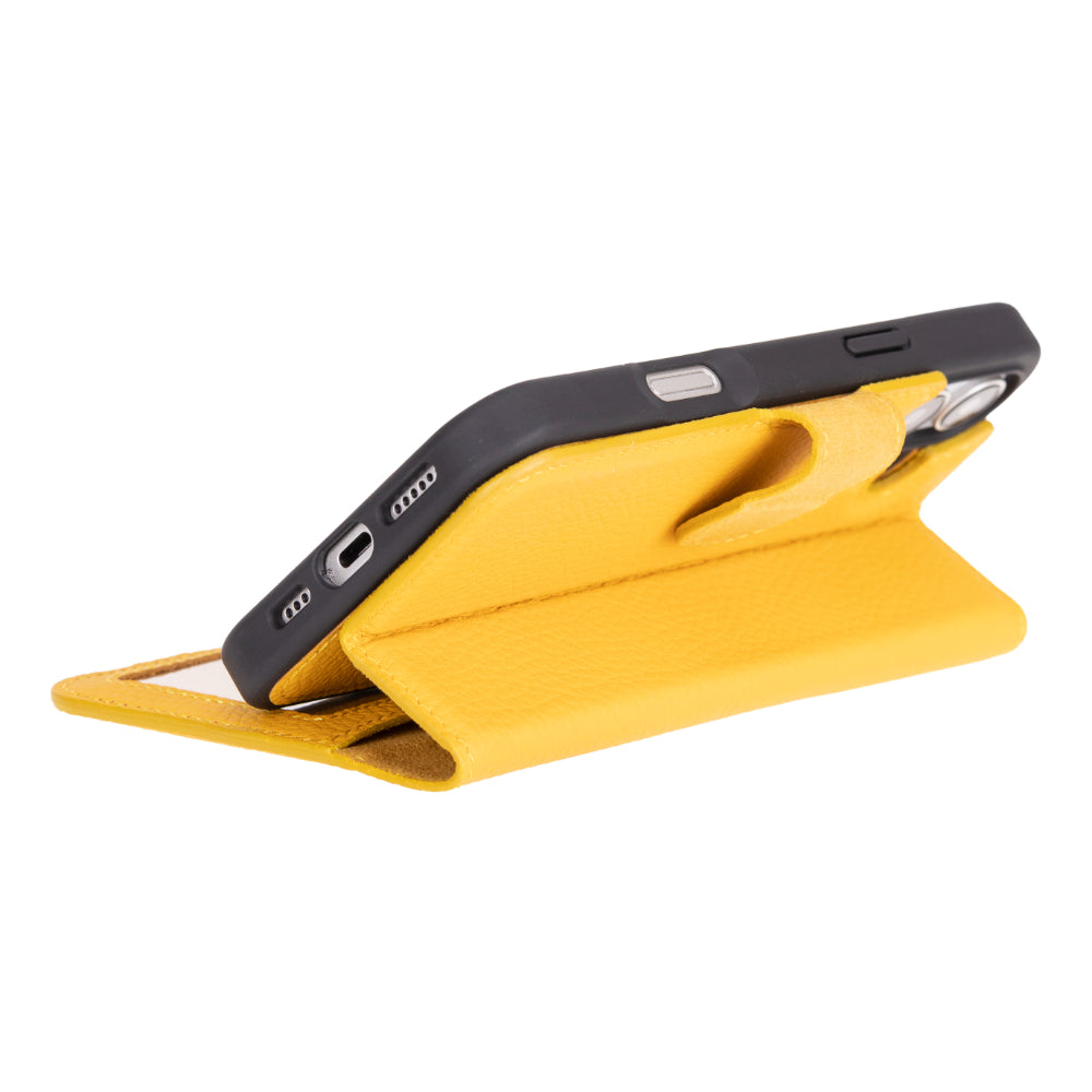 iPhone 16 Uyumlu Hakiki Deri Cüzdanlı Kılıf - Magic