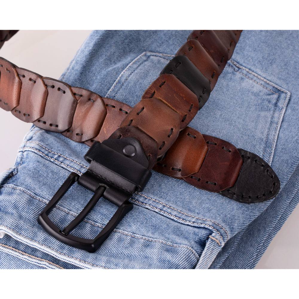 Vista Braided Leather Men's Belt