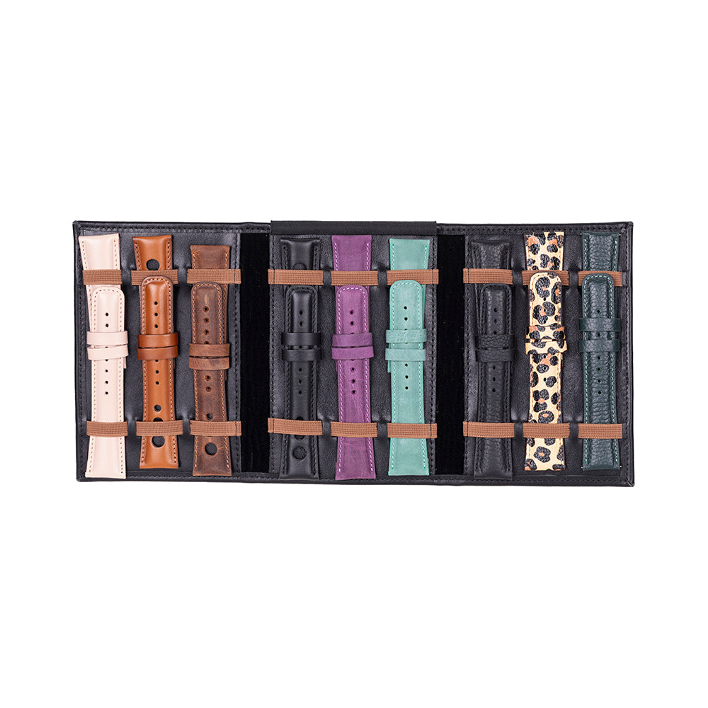 Hakiki Deri Saat Kordonu Taşıma Çantası - Triple