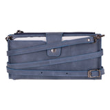 Hakiki Deri Omuz Askılı Çapraz Çanta Mavi - Lozan Strap