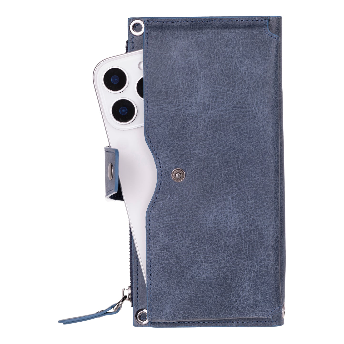 Hakiki Deri Omuz Askılı Çapraz Çanta Mavi - Lozan Strap