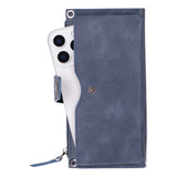 Hakiki Deri Omuz Askılı Çapraz Çanta Mavi - Lozan Strap