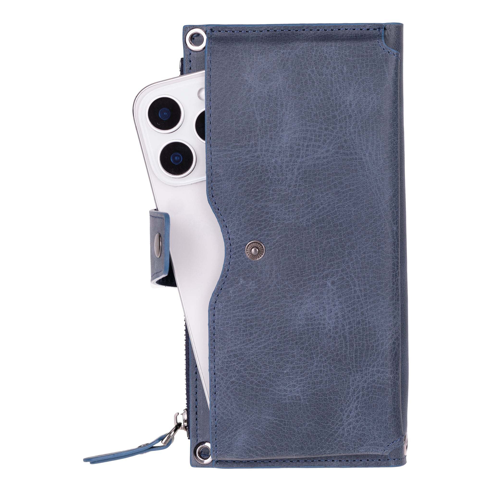 Hakiki Deri Omuz Askılı Çapraz Çanta Mavi - Lozan Strap