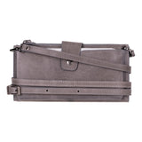 Hakiki Deri Omuz Askılı Çapraz Çanta Gri - Lozan Strap