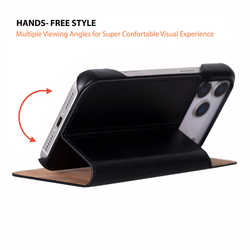 iPhone 17 Pro Hakiki Deri Kartlıklı Telefon Kılıfı - Sonat