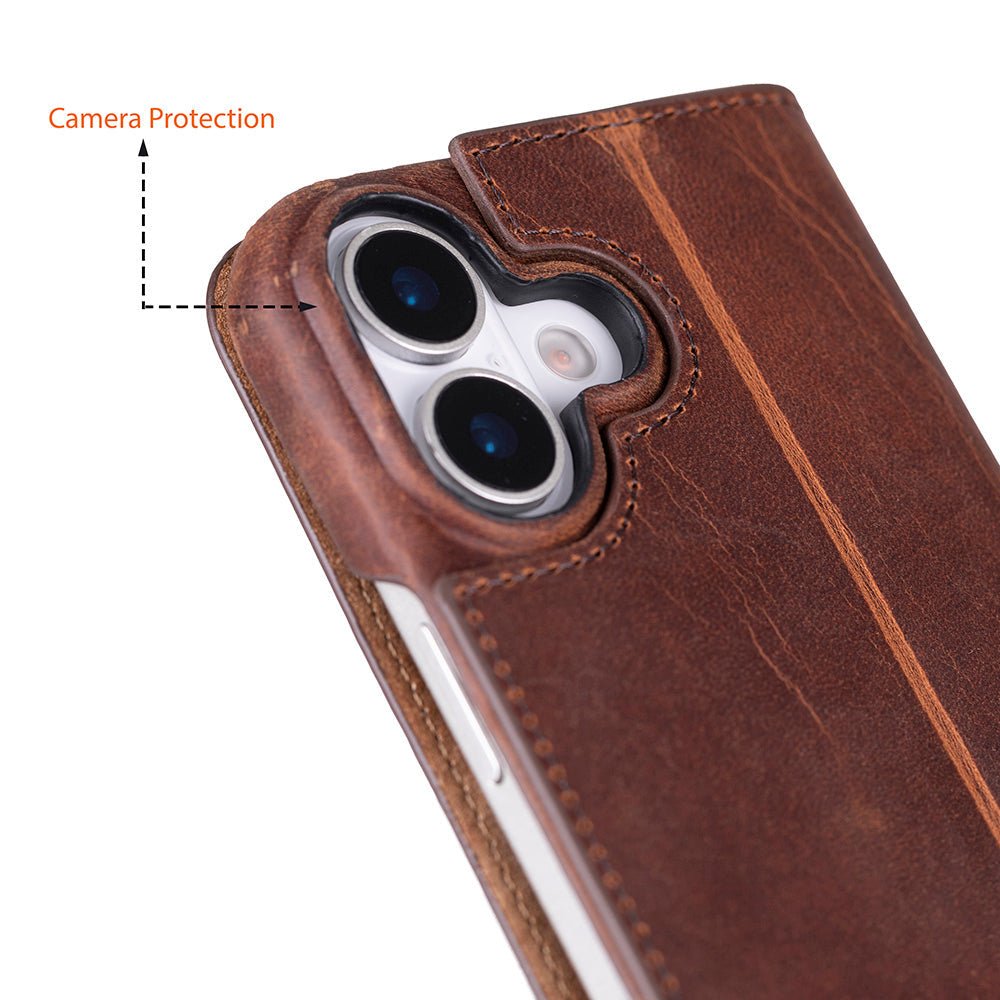 iPhone 17 Hakiki Deri Kartlıklı Telefon Kılıfı - Sonat