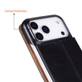 iPhone 17 Pro Hakiki Deri Kartlıklı Telefon Kılıfı - Sonat