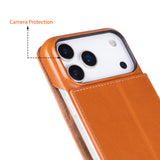 iPhone 17 Pro Hakiki Deri Kartlıklı Telefon Kılıfı - Sonat